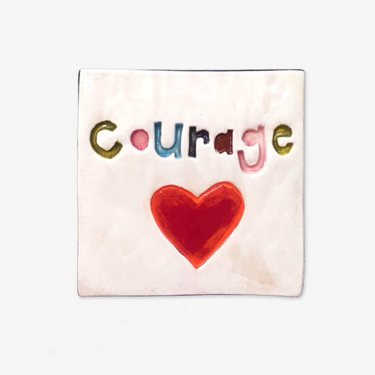 Square Word Tile | Courage