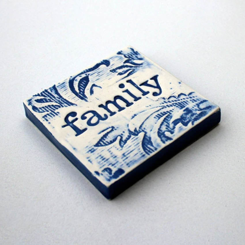 Square Word Tile | Family
