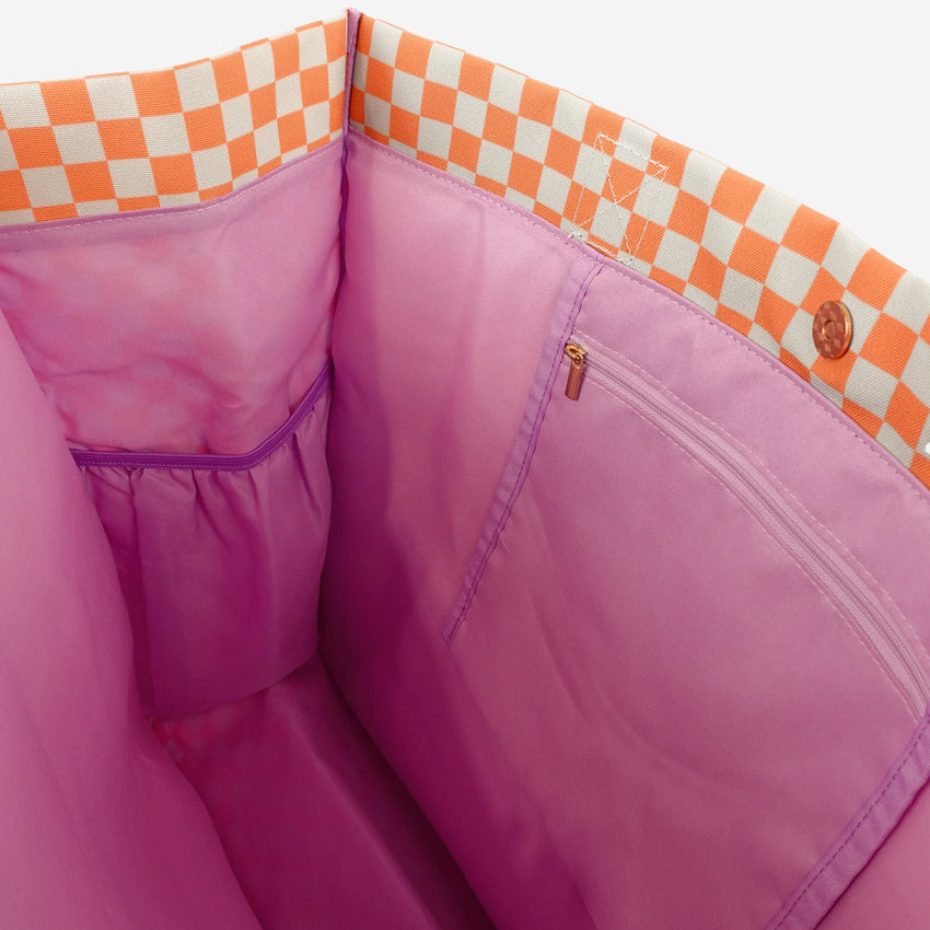 The inside of the Somewhere Co Arizona Big Bag on a blank background