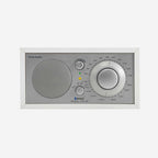 The Tivoli Model One BT in Silver and White on a blank background