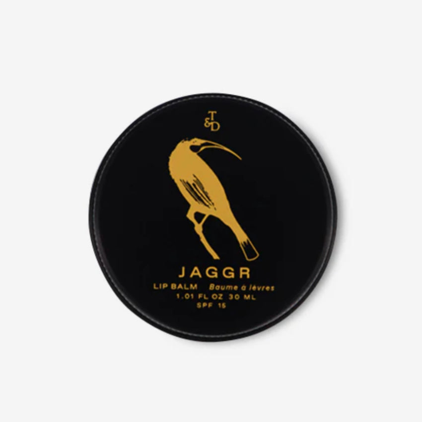 The Triumph & Disaster Jaggr Lip Balm on a blank background