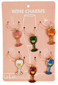 Wine Charms | Set of 6 | Wine O'Clock