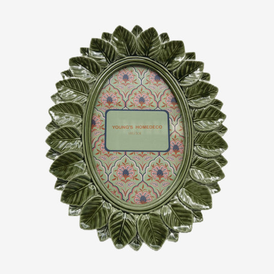 Oval Leaf Frame | Green