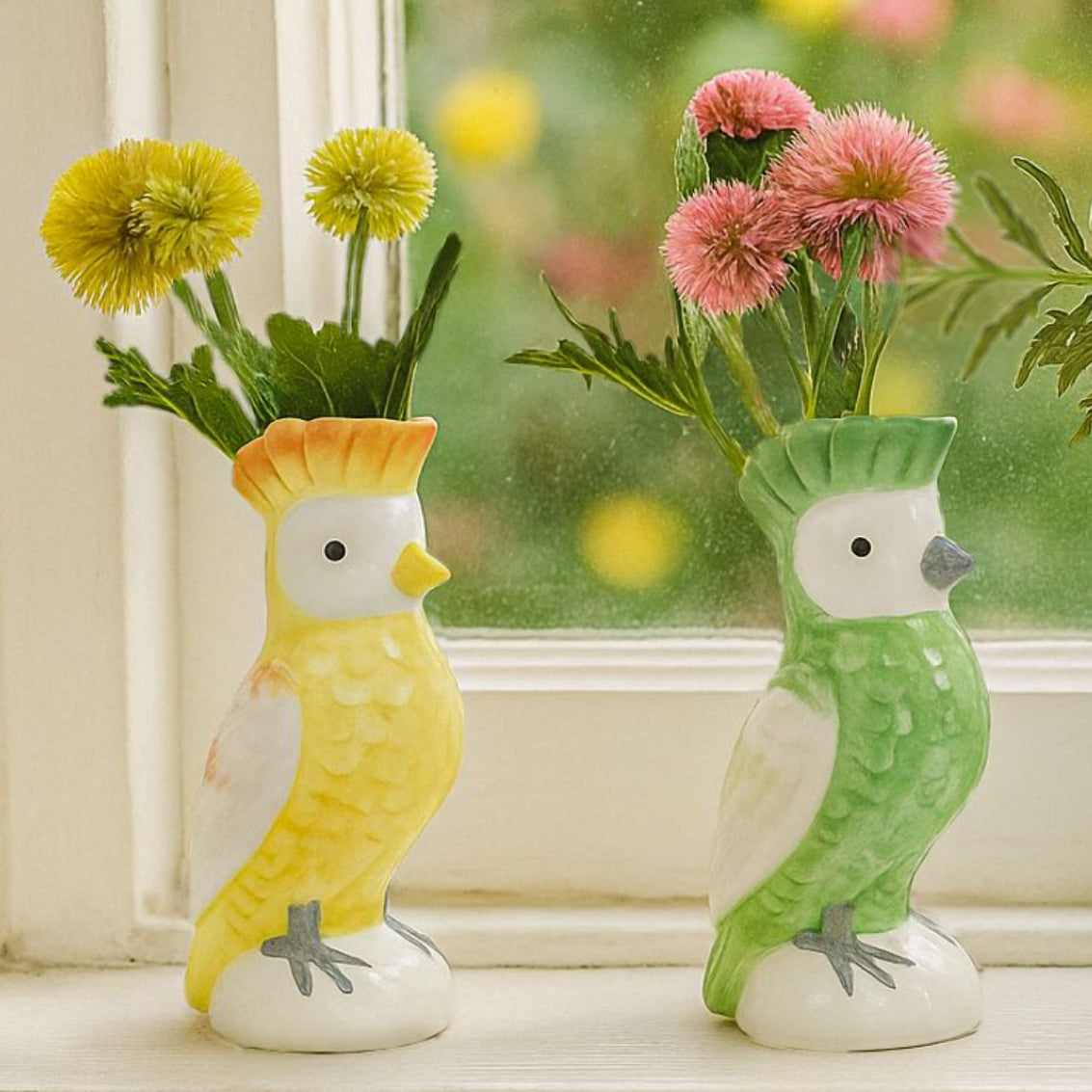 Perdy Parrot Bud Vase