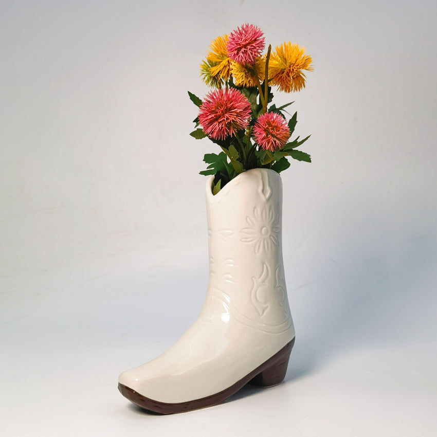 Cowgirl Boot Vase