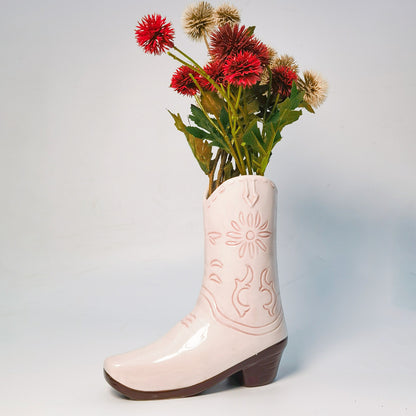 Cowgirl Boot Vase