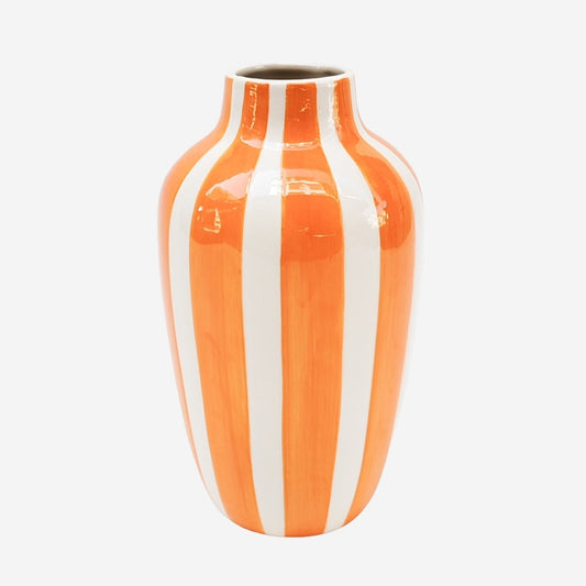 Halcyon Stripe Vase | Orange