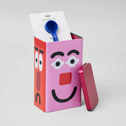 Coffee Storage Tin | Faces