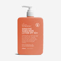The We Are Feel Good Inc Sensitive SPF50+ Sunscreen Lotion 400ml on a blank background