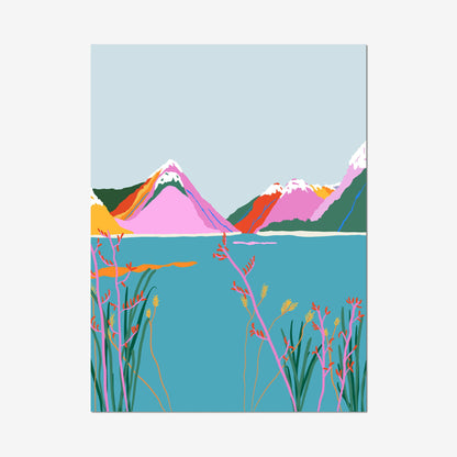 The West Moor Design Milford Sound Art Print on a blank background