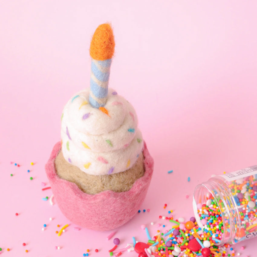 Felt Birthday Cupcake