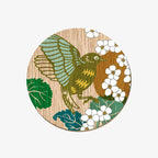 The Wolfkamp & Stone Screen Printed Coaster in Tauhou on a blank background