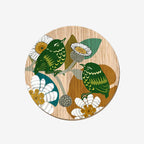 The Wolfkamp & Stone Screen Printed Coaster in Titipounamu on a blank background