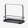 The Yamazaki Tower Seasoning Rack in Black on a blank background