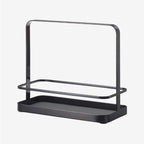 The Yamazaki Tower Seasoning Rack in Black on a blank background