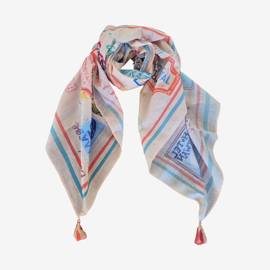 Cotton Scarf | Bon Voyage Pink