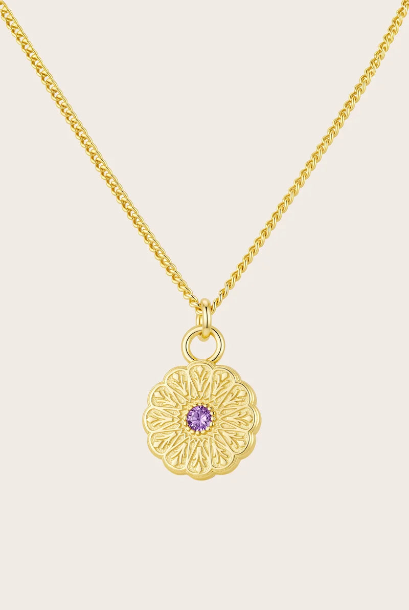 Birthstone Necklace | February / Amethyst