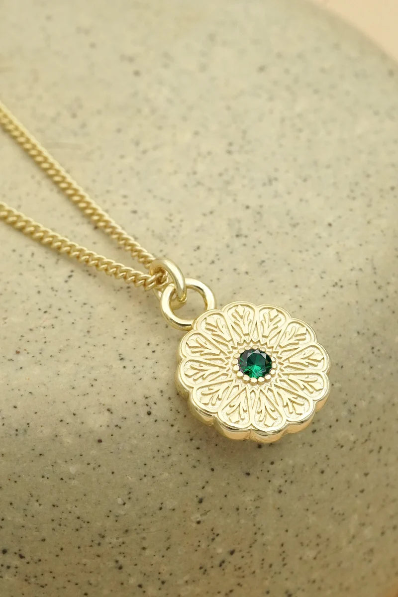 Birthstone Necklace | May / Emerald