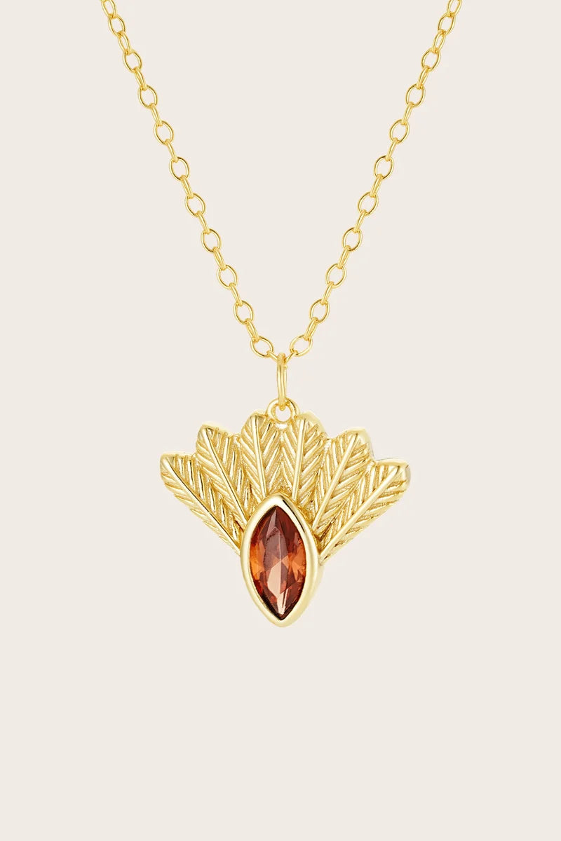Fantail Messenger Necklace | Brown