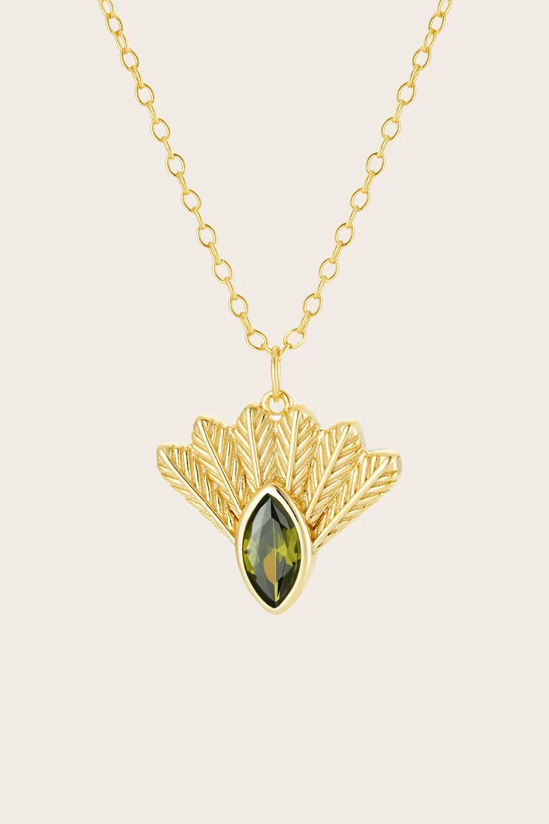 Fantail Messenger Necklace | Olive