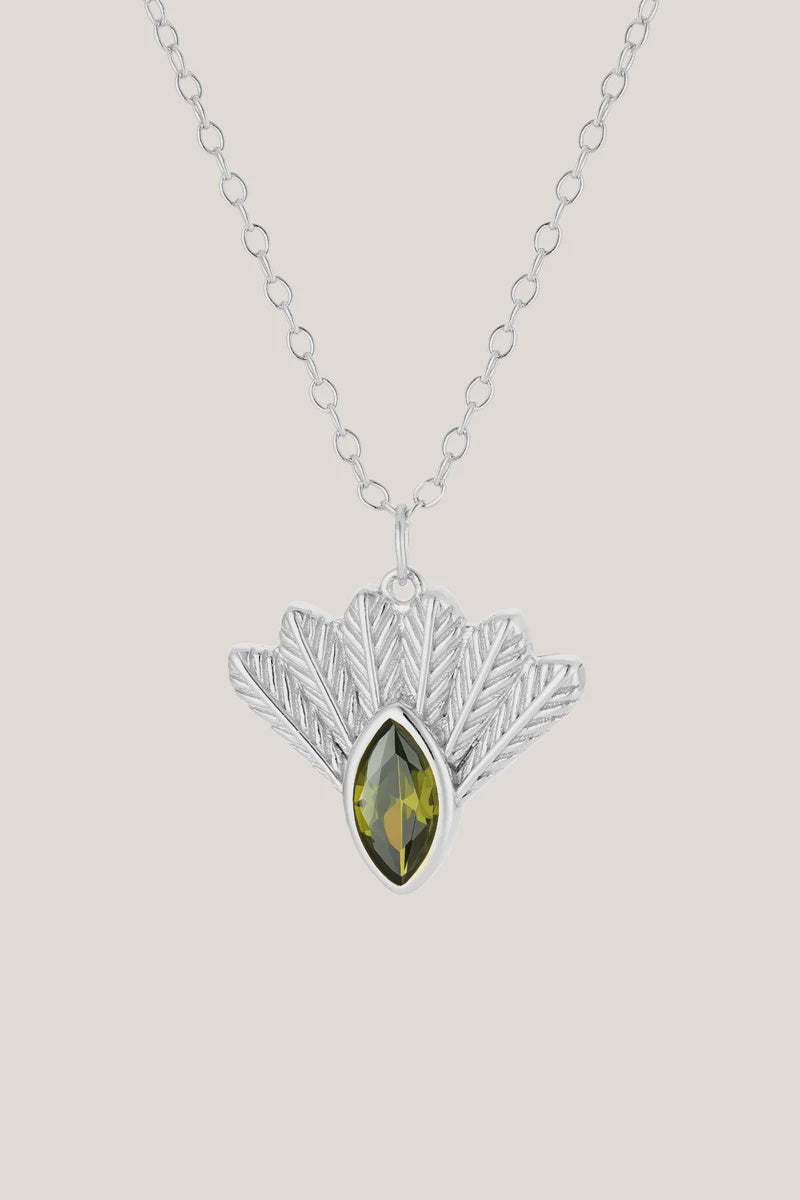 Fantail Messenger Necklace | Olive