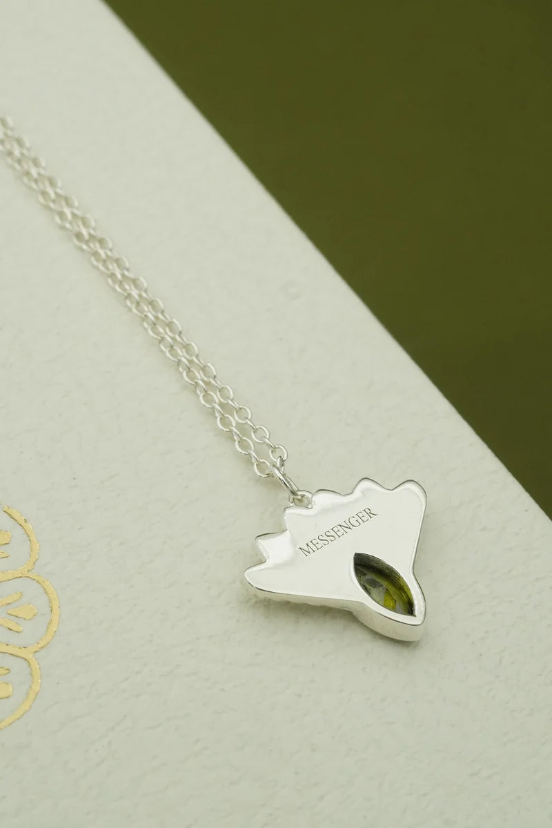 Fantail Messenger Necklace | Olive