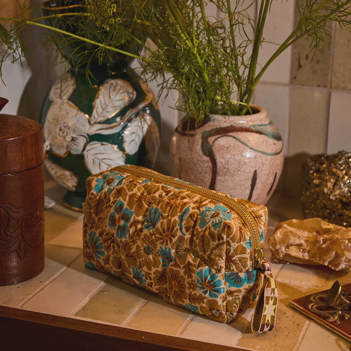 Magnolia Travel Pouch | Turquoise