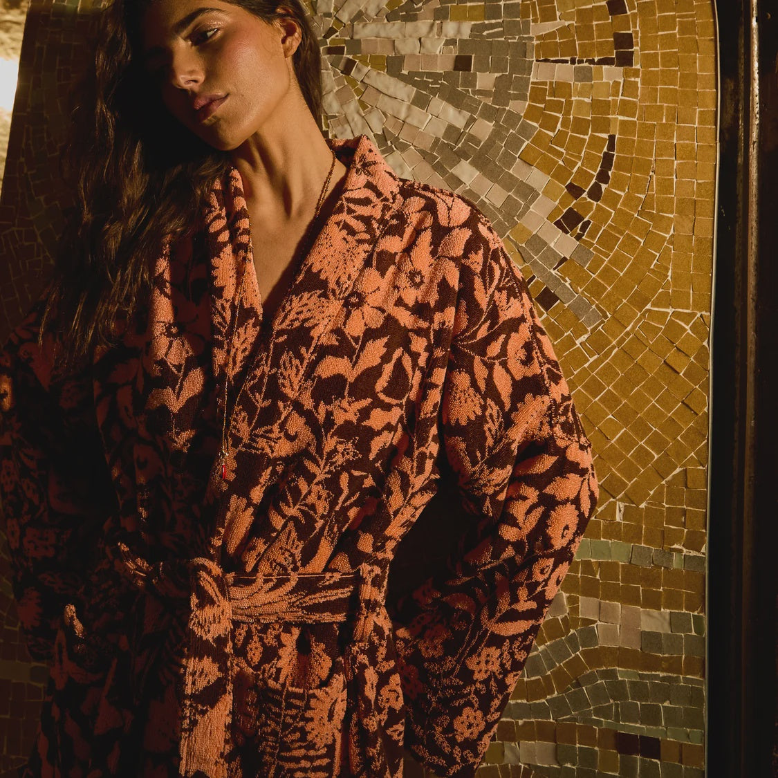 Indiana Towelling Robe | Carnelian