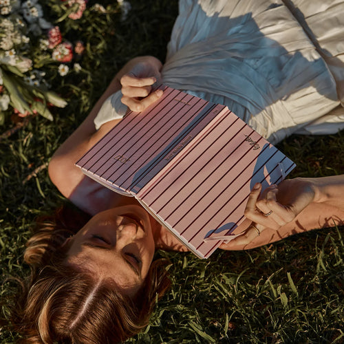 2027 A5 Horizontal Planner | Rose Pinstripe