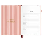 2027 A5 Horizontal Planner | Rose Pinstripe
