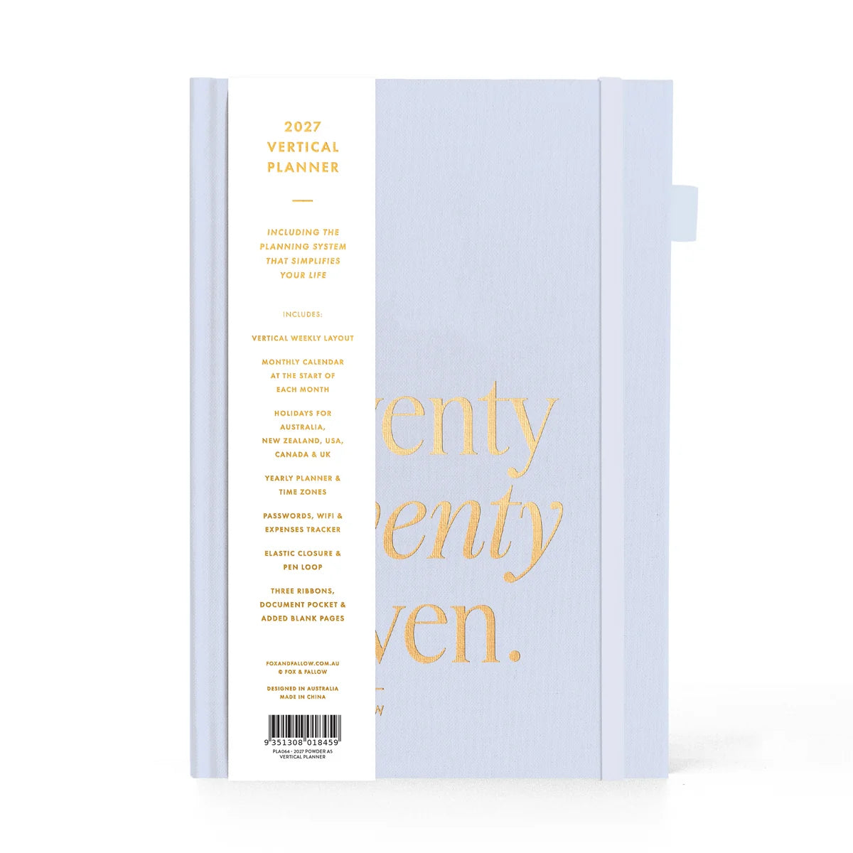 2027 A5 Vertical Planner | Powder