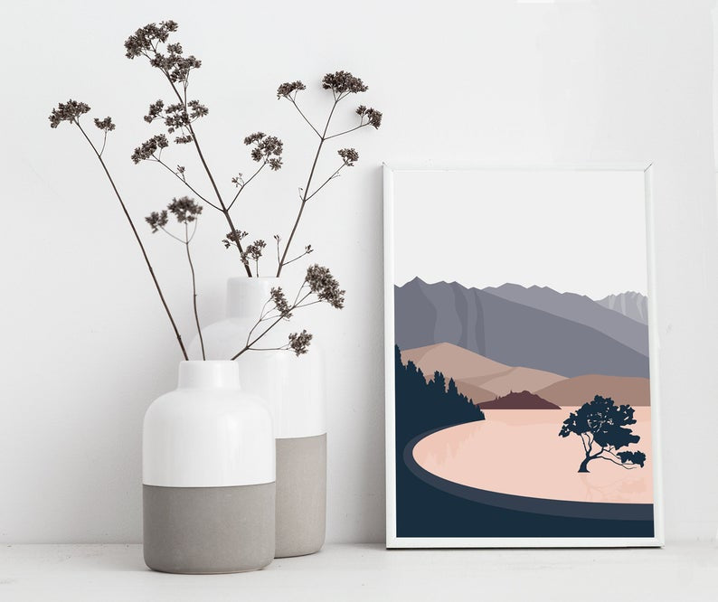 That Wanaka Tree Art Print | Vertical Reds