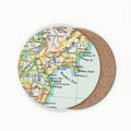 The 100 Percent NZ Hawkes Bay Vintage Map Coaster on a blank background