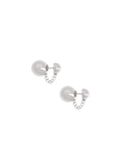 The La Tribe Ball and Chain Studs in Silver on a blank background
