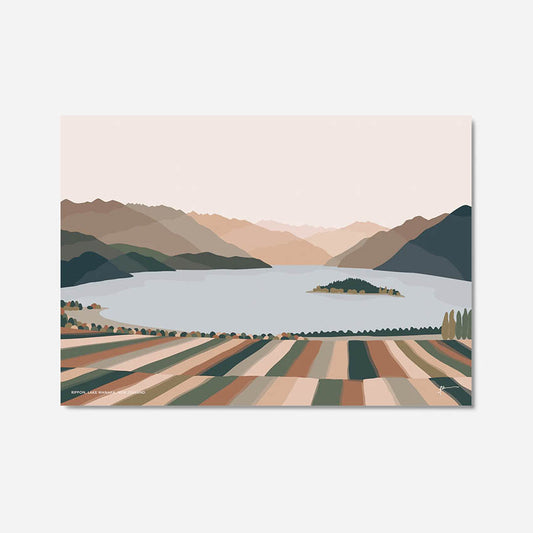 The Bridget Hall Rippon Art Print on a grey background