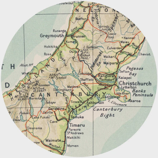 Wall Dot | Circle | Canterbury Region Map
