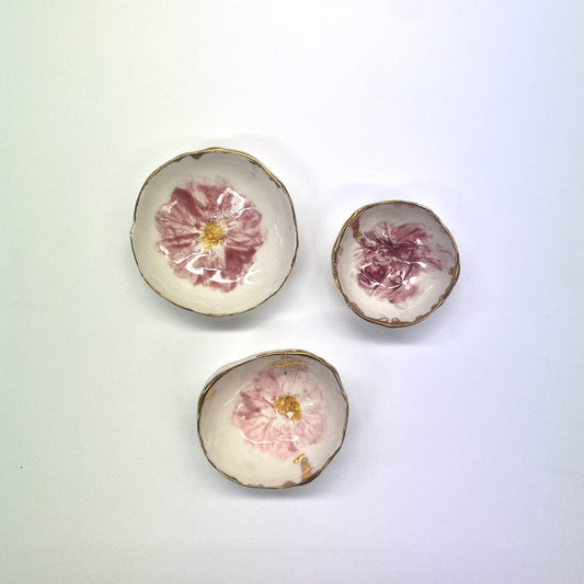 Cherry Blossom Bowl with Gold