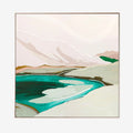 Bright Tomorrows artwork on canvas with a wooden frame by Jen Sievers Art on a blank background