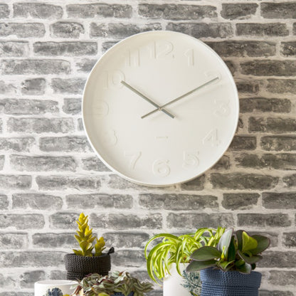 Mr. White Wall Clock | Medium