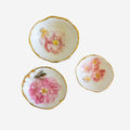 Cherry Blossom Bowl with Gold Bee + Rim