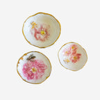 Cherry Blossom Bowl with Gold Bee + Rim