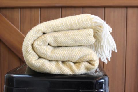 Lambs Wool Blanket Basket Weave