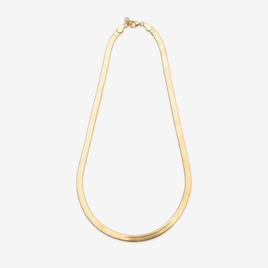 The Nina Gordon Allure Chain Necklace in Gold on a blank background