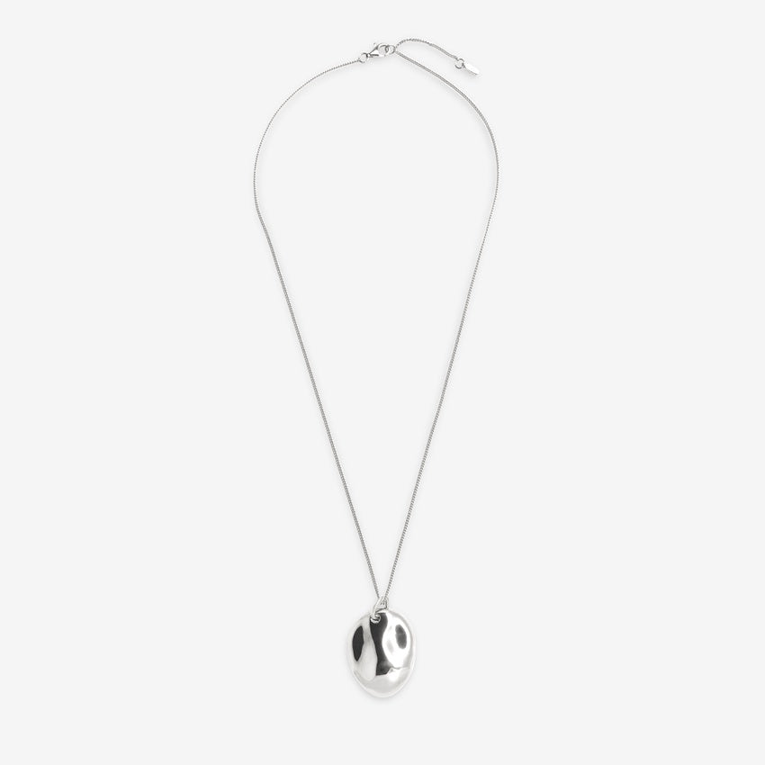 The Nina Gordon Dylan Dome Necklace in Silver on a blank background