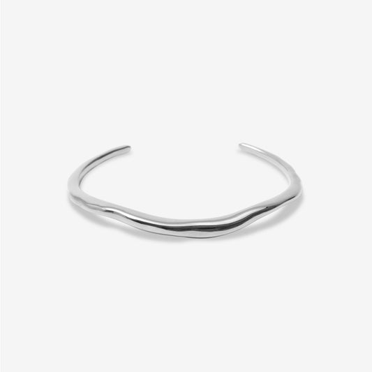 The Nina Gordon Lucid Wrist Cuff in Silver on a blank background