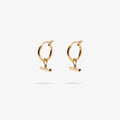 Nina Gordon Chloe Sleeper Hoops in Gold Vermeil on a blank background