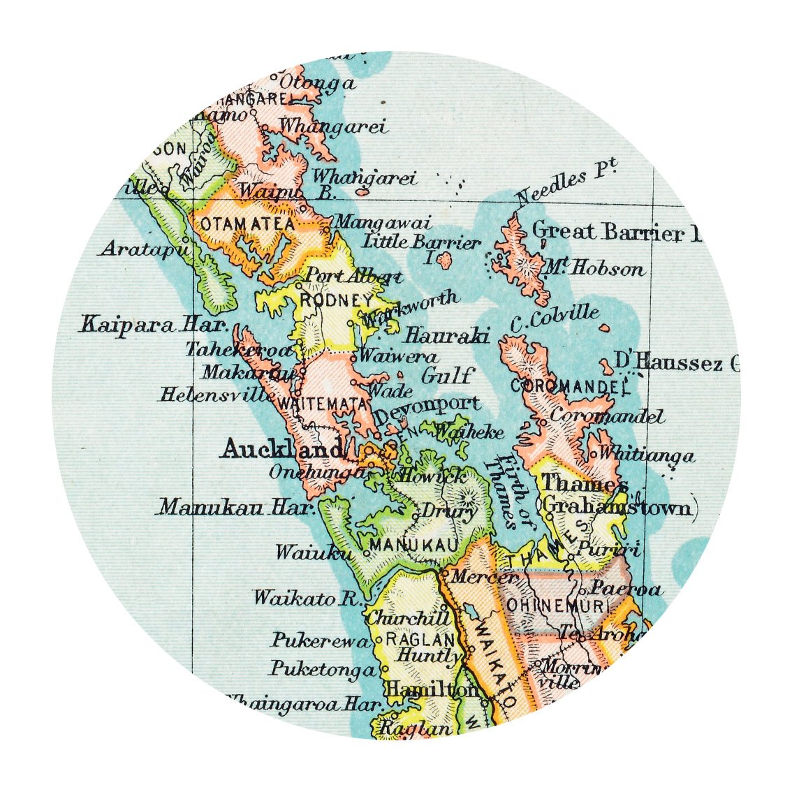 Vintage Map Placemat +Regions