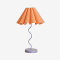 The Paola and Joy Cora Table Lamp in Tropical Peach and Purple on a blank background