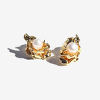 Ruched Pearl Earrings