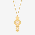 The Silver Linings Collective Florence Necklace in Gold on a blank background